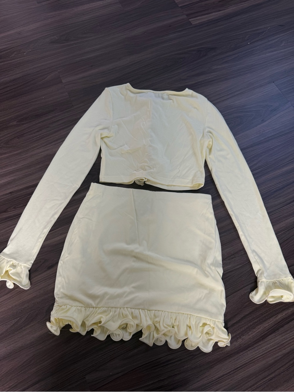 Hello Molly Butter Yellow Ruffle Two-Piece Set - Picture 4 of 4